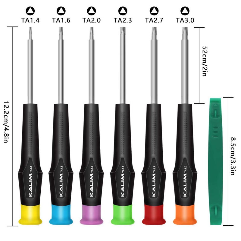KALIM Triangle Head Screwdriver Set, 6 PCS Repair Insulation Set, Triangle Driver Set for Thomas McDonald's Toy, Suitable for Electronic Equipment Disassembly, Toy Repair, etc.(TA1.4-TA3.0) - Image 2